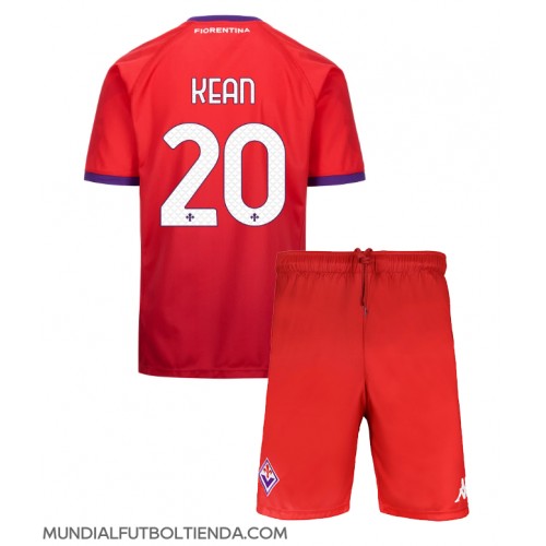 Camiseta Fiorentina Moise Kean #20 Tercera Equipación Replica 2024-25 para niños mangas cortas (+ Pantalones cortos)